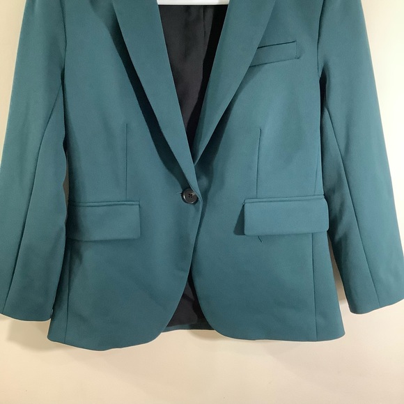 Veronica Beard One Button Green Blazer Jacket - Picture 4 of 7